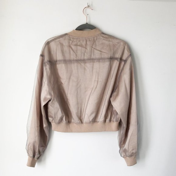 Blush satin bomber jacket - Picture 3 of 5